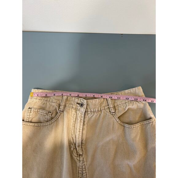 Sundance corduroy midi skirt tan size 10 cotton - Picture 6 of 8